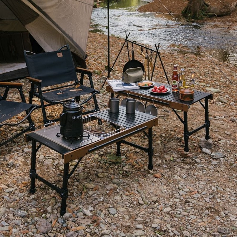 Розкладний стіл комбінований NH21JU011 Naturehike 6927595797808 алюміній/бук