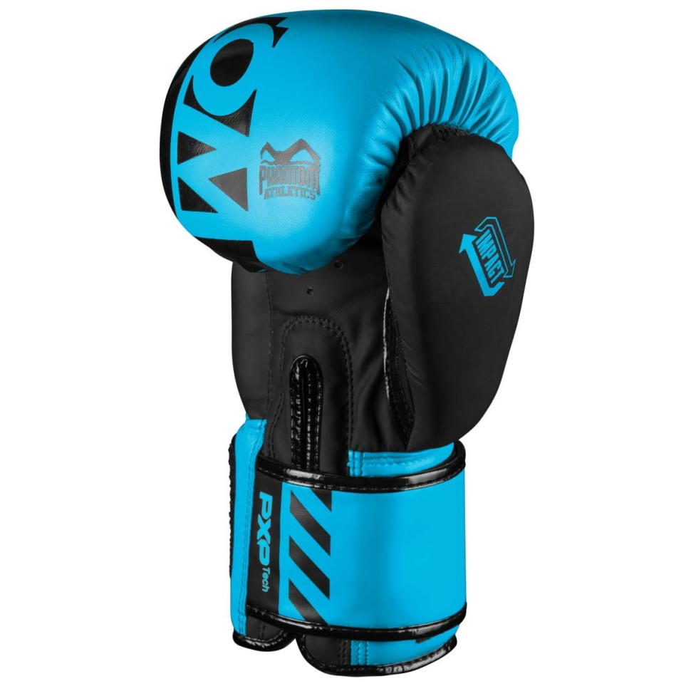 Боксерские перчатки APEX Neon Phantom PHBG2891-10 Blue 10 унций (капа в подарок)