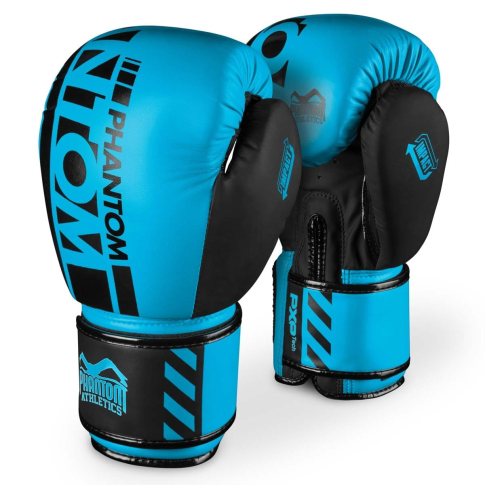 Боксерские перчатки APEX Neon Phantom PHBG2891-10 Blue 10 унций (капа в подарок)