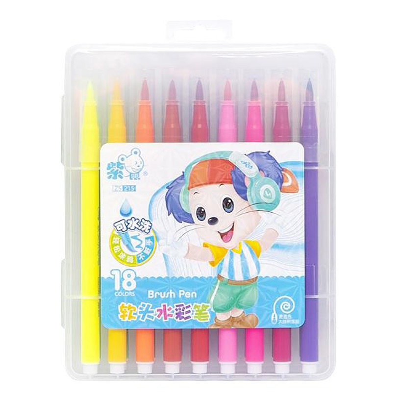 Дитячий набір фломастерів Bambi 215-18(Blue) 18 кольорів