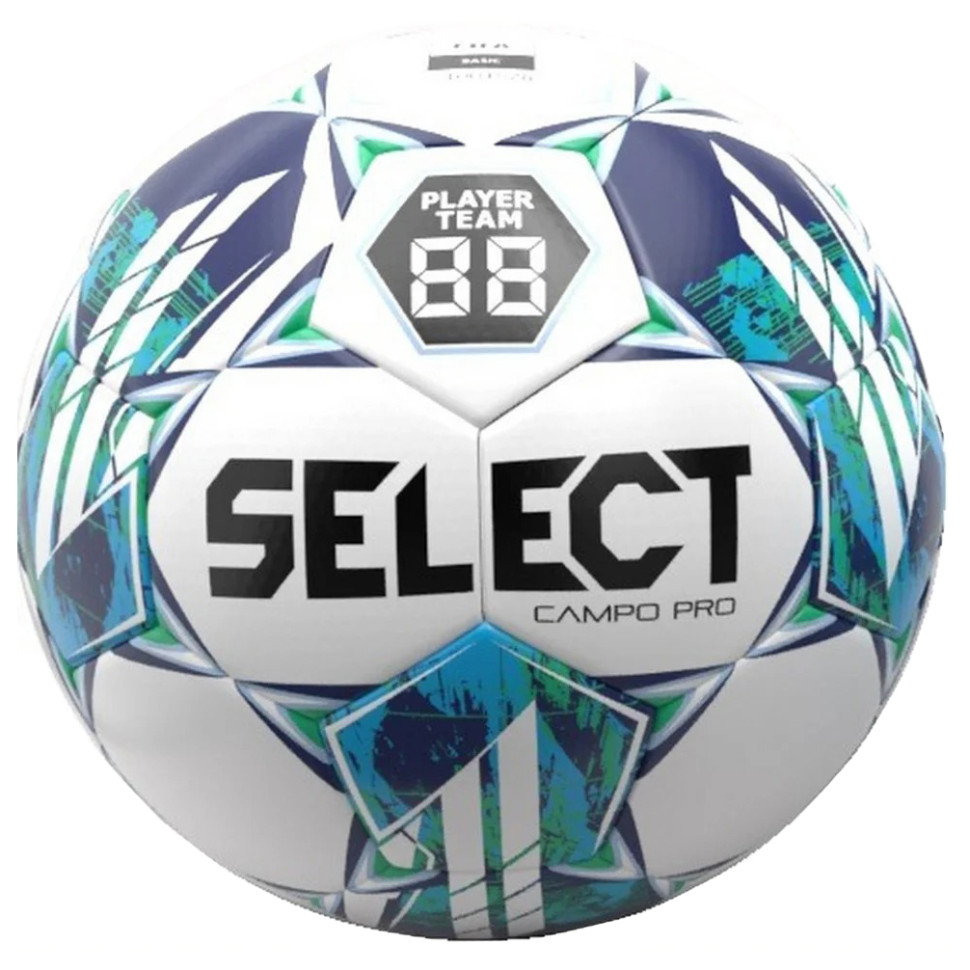 М'яч футбольний FB Campo PRO v23 Select 387456-931-4 біло-зелений № 4