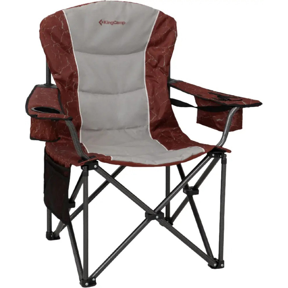 Стул раскладной туристический Juniper C10 KingCamp KC2538_RED/GREY, до 180 кг