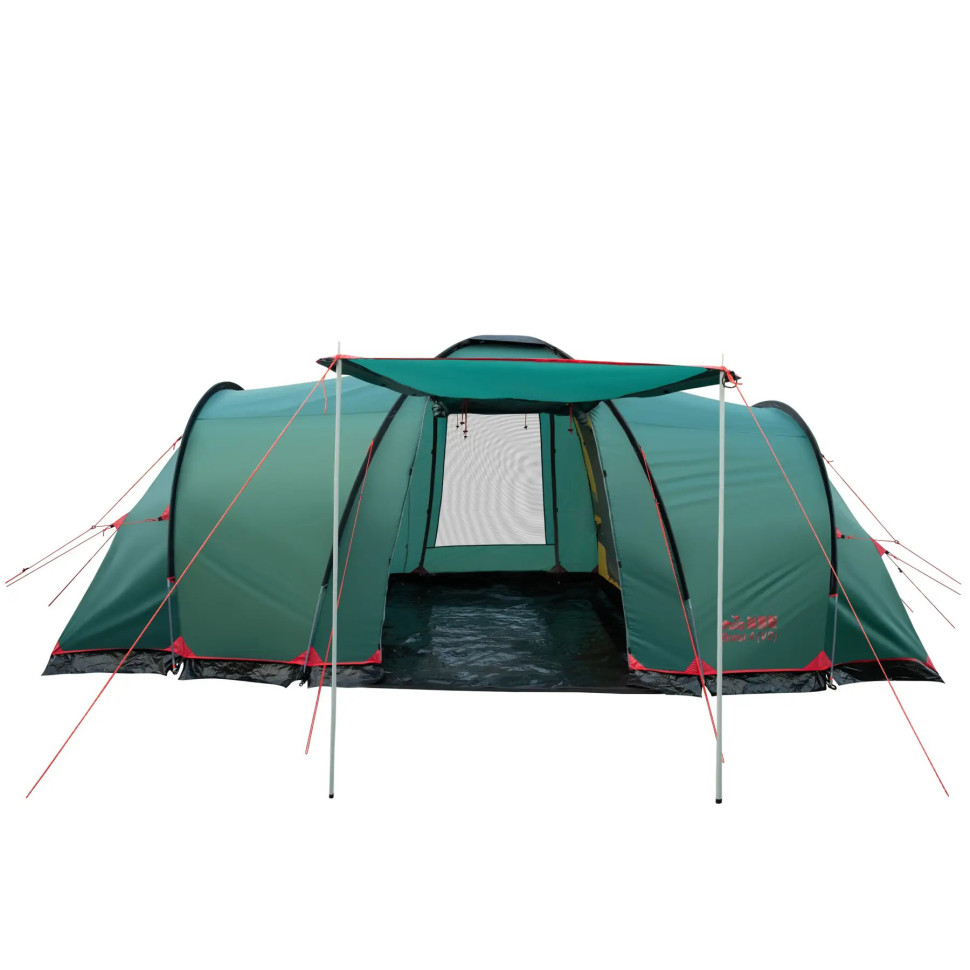 Туристическая палатка Brest 6 (v2) Tramp UTRT-083 зеленый, 6-местный