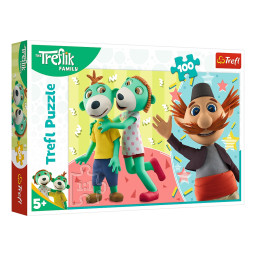 Детский пазл "Трефлики и Дядя" The Treflik Family Trefl 16388, 100 элементов