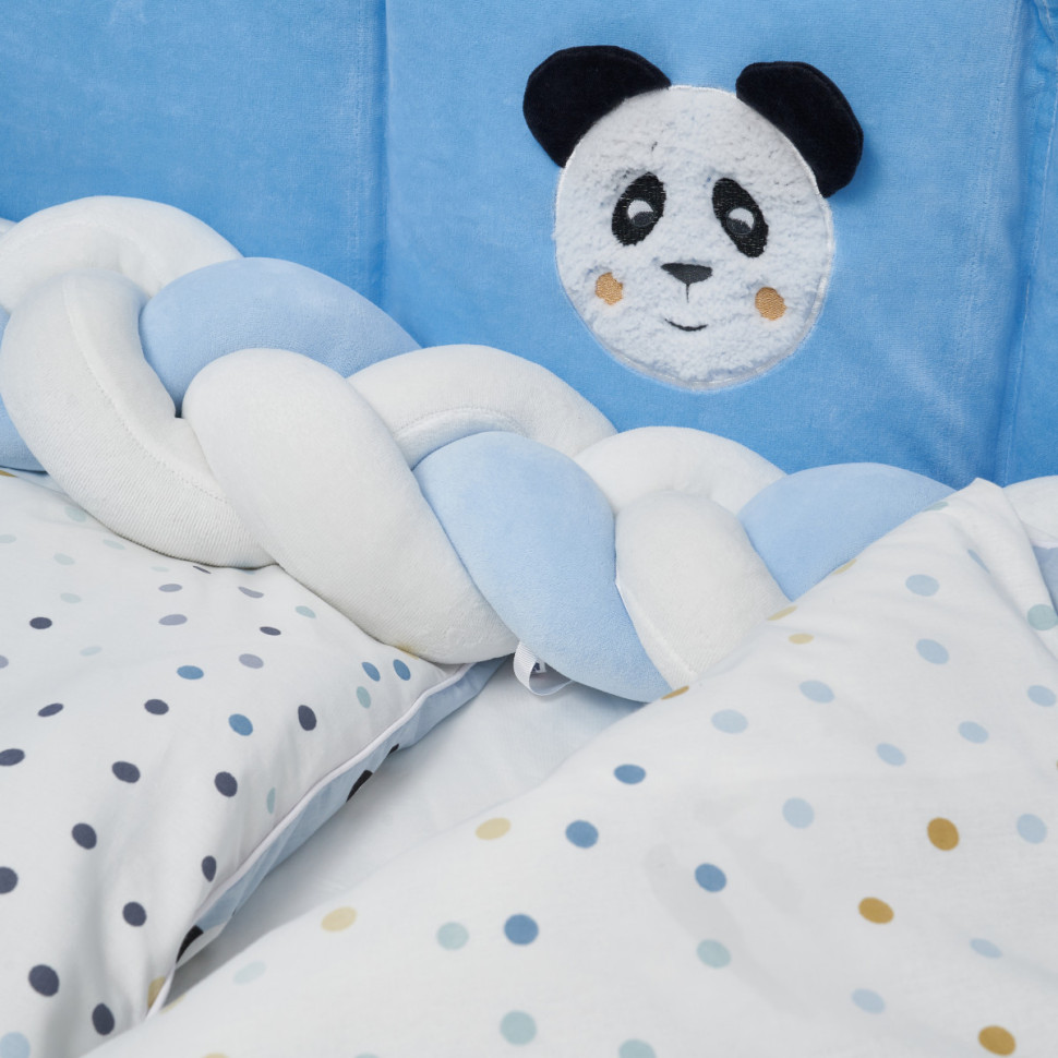 Постільний комплект білизни в ліжечко Panda Twins 4075-TP-04, 7 елементів