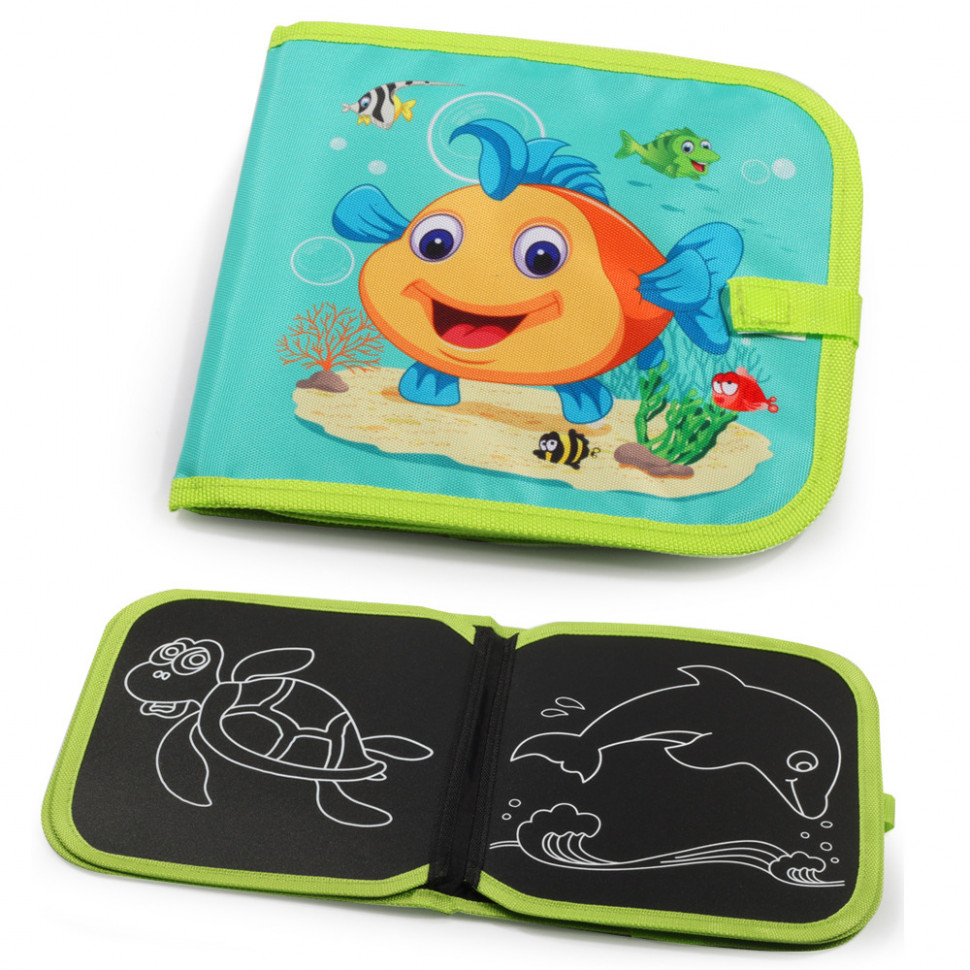 Книжка для рисования мелом Metr+ 28056 доска, мелки, 21х21 см