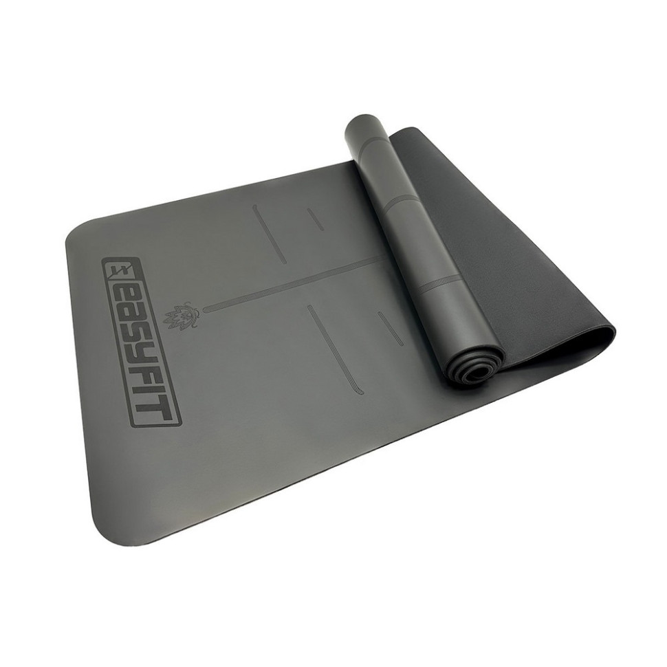 Килимок для йоги та фітнесу Pro EasyFit EF-1925-BK, каучук 5 мм