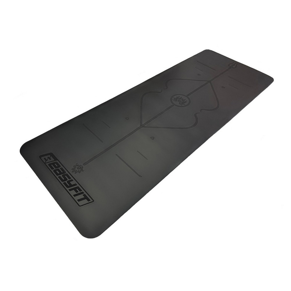 Килимок для йоги та фітнесу Pro EasyFit EF-1925-BK, каучук 5 мм