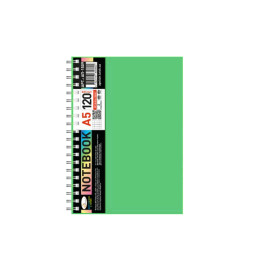 Блокнот А5 Апельсин АП-1509(Green) 120 листов, пружина сбоку Блокнот А5 Апельсин АП-1509(Green) 120 листов, пружина сбоку