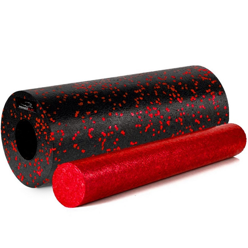 Массажный ролик (роллер) гладкий PP-4348 2 in 1 EPP Foam Roller PowerPlay PP_4348_Red_(33*14)