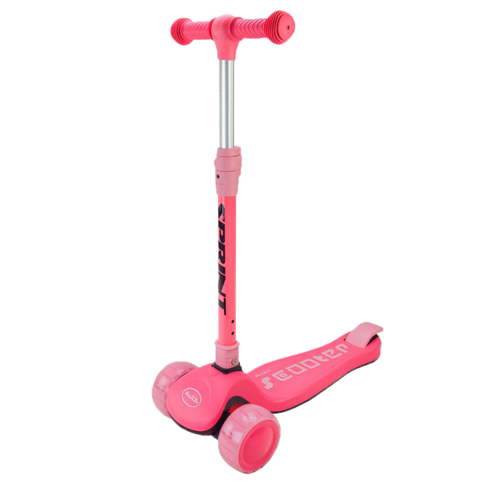 Самокат дитячий 3-х колісний Mini Scooter Bambi SC2420(Pink) колеса що світяться, рожевий