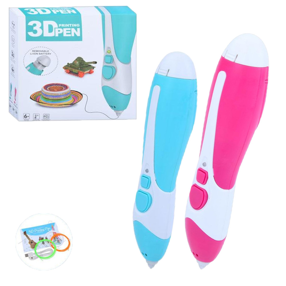 3D ручка Bambi K9912 15,5см, тип філомента-PCL, на акумуляторі, USB-шнур