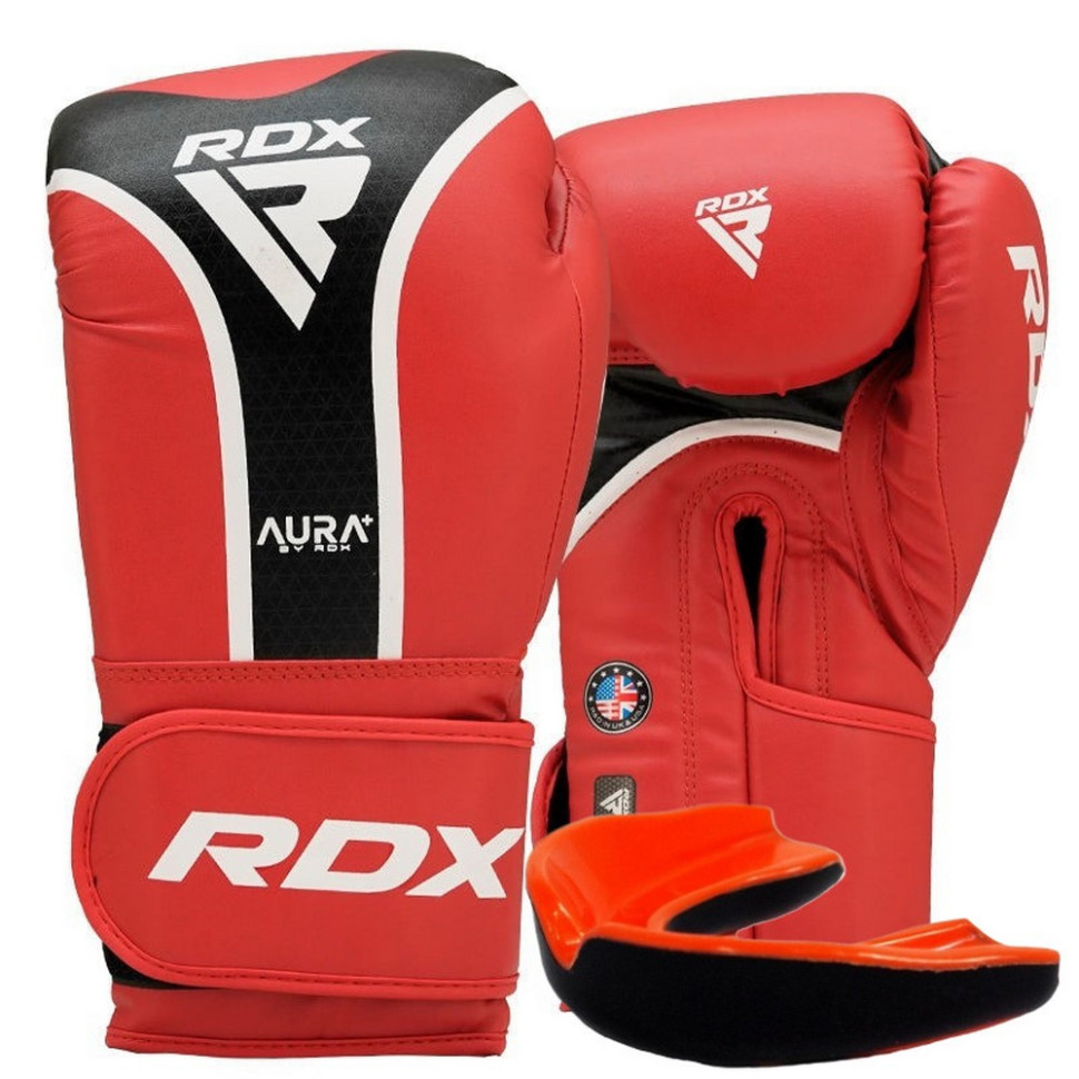 Боксерские перчатки AURA PLUS T-17 RDX Inc Limited BGR-T17RB-16OZ+ Red/Black 16 унций (капа в комплекте)