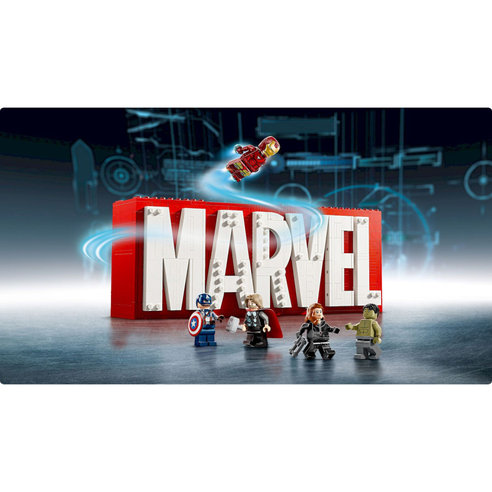 Конструктор LEGO Super Heroes Логотип і мініфігурки MARVEL 76313, 931 деталь 