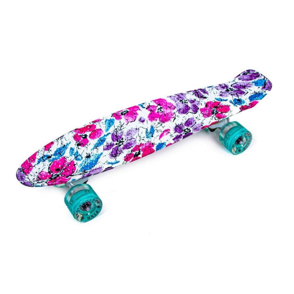 Скейт Penny Board «Fish» Bambi 447847382 колеса зі світлом 85 кг