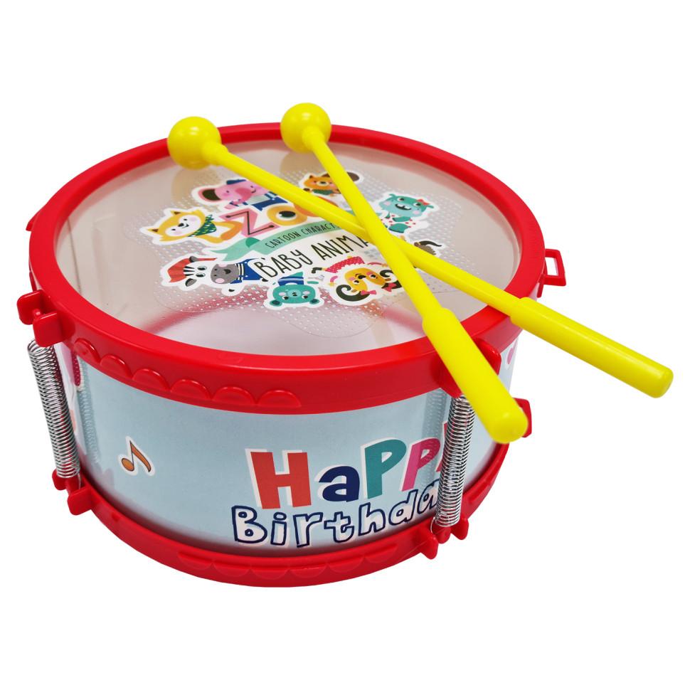 Дитяча іграшка Барабан Bambi 168-15C(Red) палички 2шт 20см