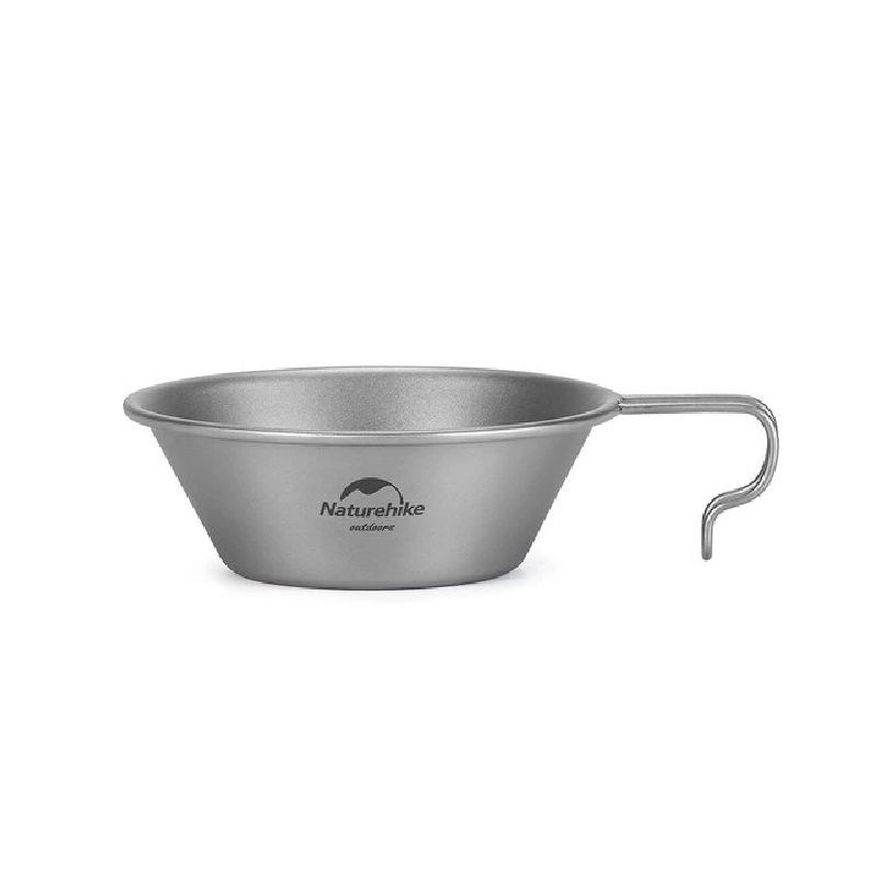 Миска титанова Naturehike NH21CJ010 6927595788158 сірий 450 мл