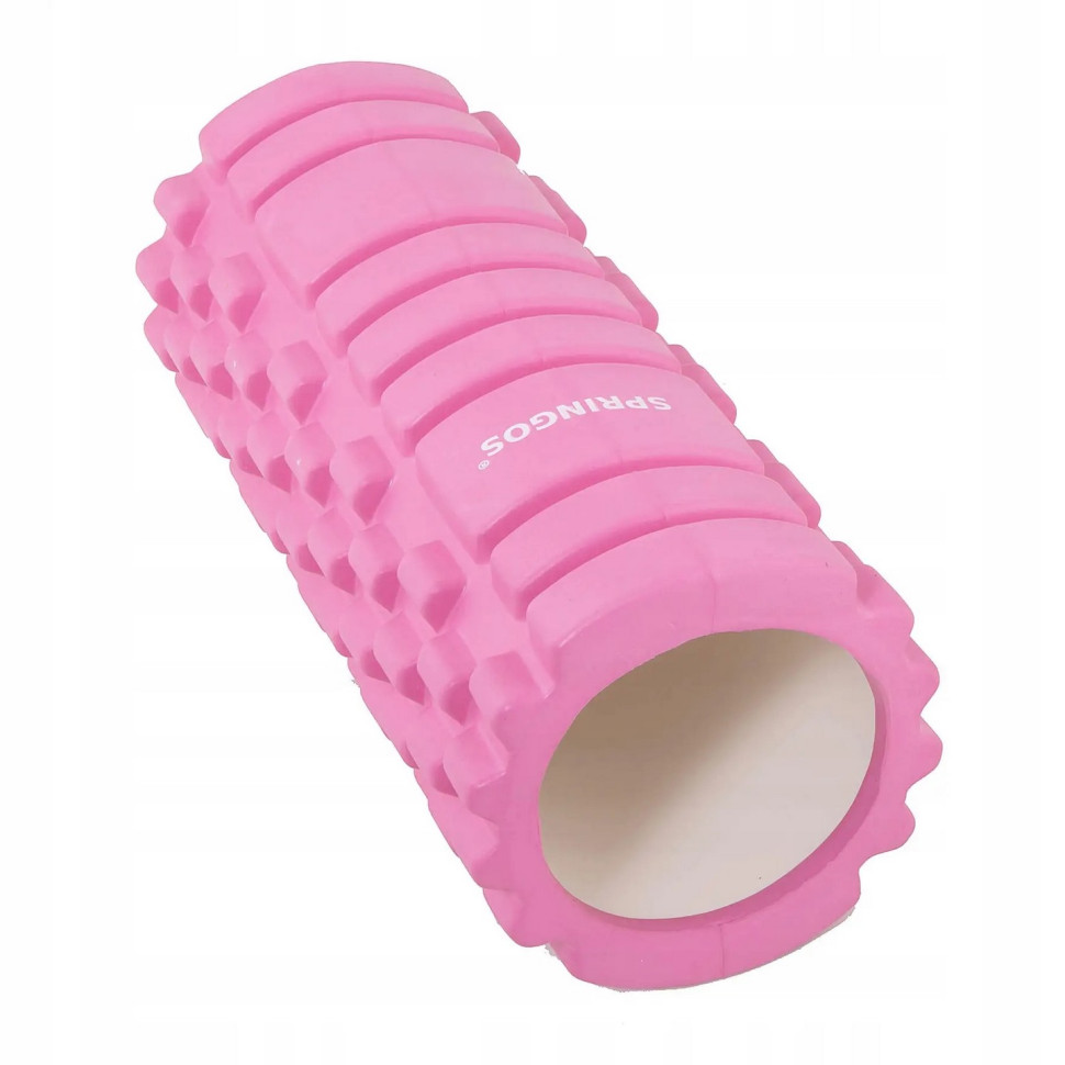 Массажный ролик (валик, роллер) Springos FR0017 33 x 14 см, Pink