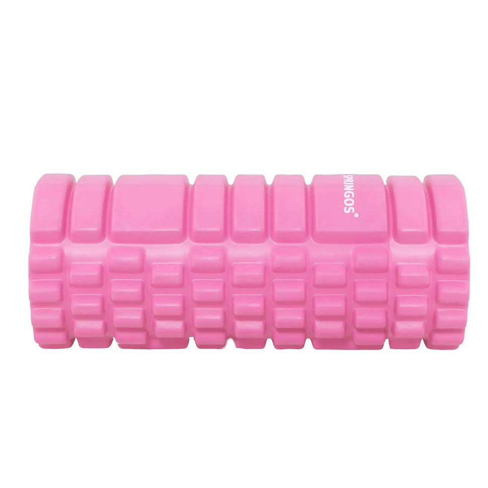 Массажный ролик (валик, роллер) Springos FR0017 33 x 14 см, Pink