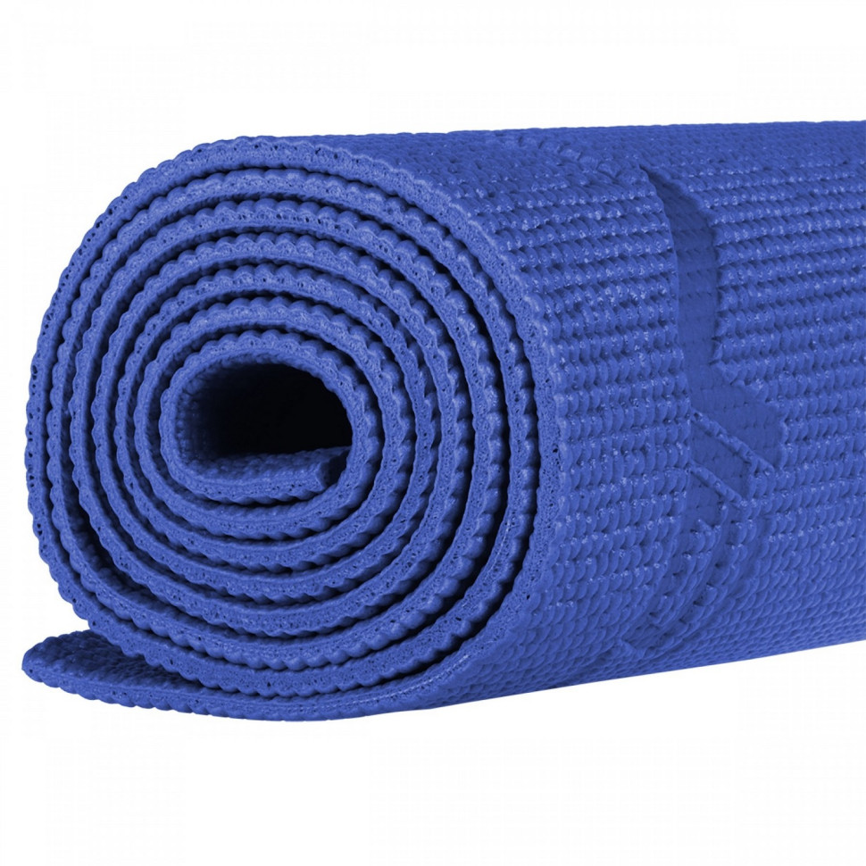 Коврик для йоги и фитнеса SportVida SV-HK0053 PVC 6 мм, Blue