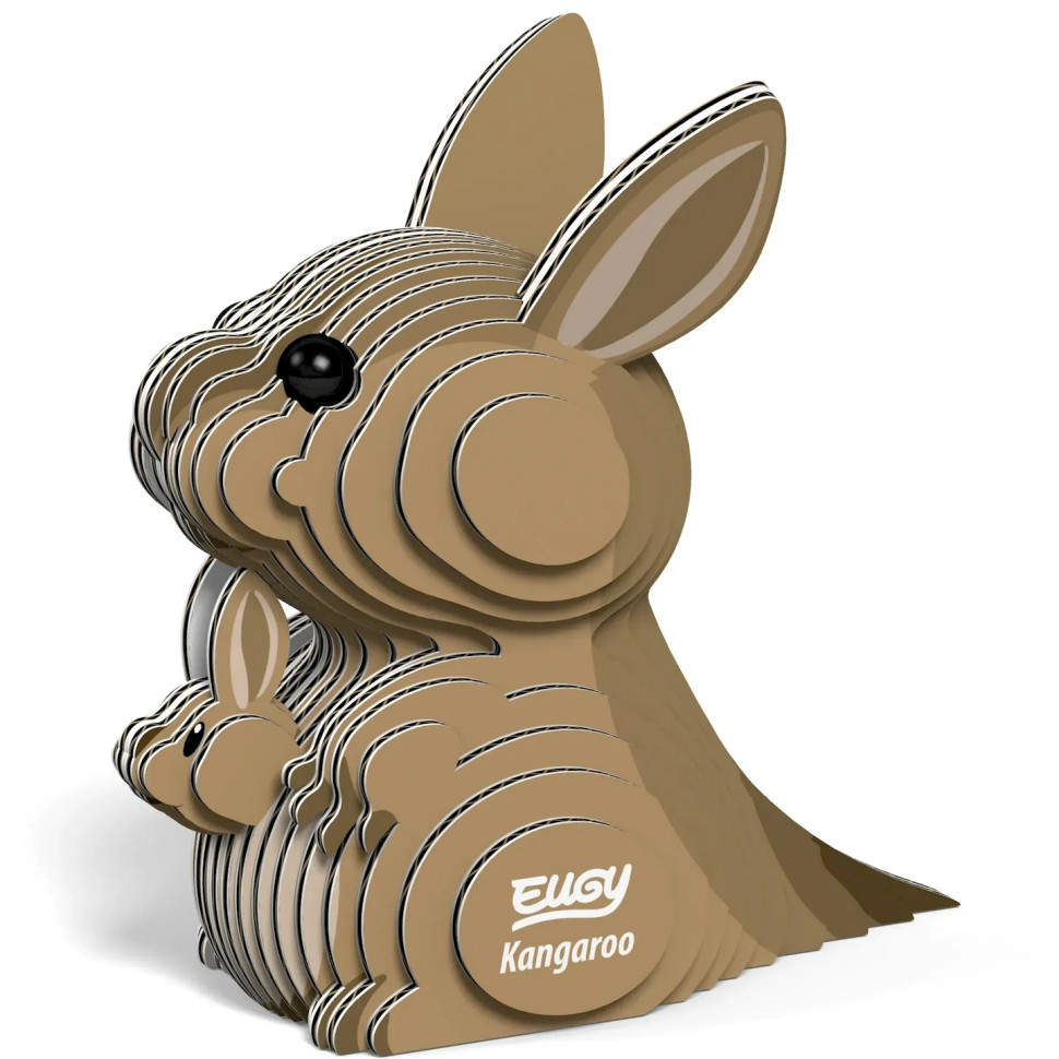 Збірна картонна 3D модель Зоопарк: Кенгуру EUGY XEG-015, 7х7х4 см