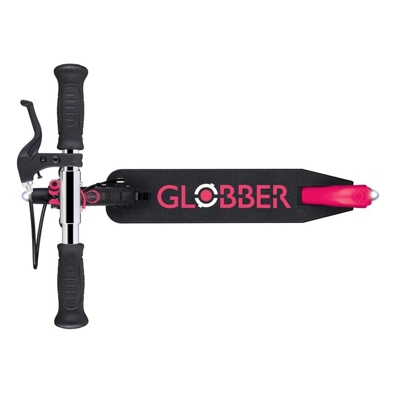 Самокат двоколісний FLOW ELEMENT JUNIOR LIGHTS GLOBBER 729-110 чорно-рожевий