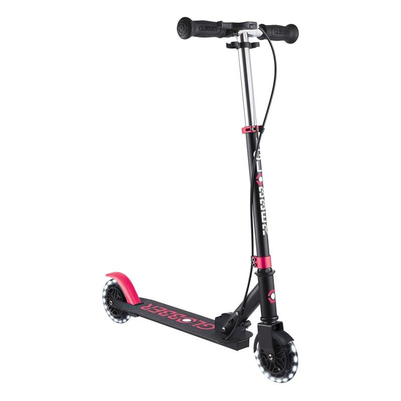 Самокат двоколісний FLOW ELEMENT JUNIOR LIGHTS GLOBBER 729-110 чорно-рожевий
