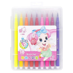 Детский набор фломастеров Bambi 215-18(Pink) 18 цветов