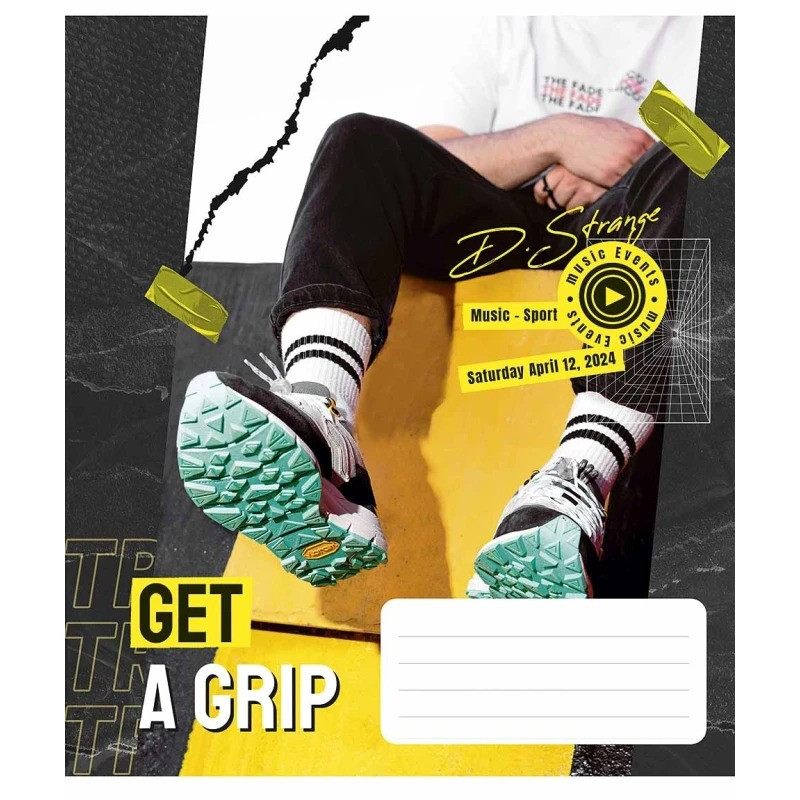 Тетрадь общая «Get a grip» Школярик 048-3304L-1 в линию, 48 листов