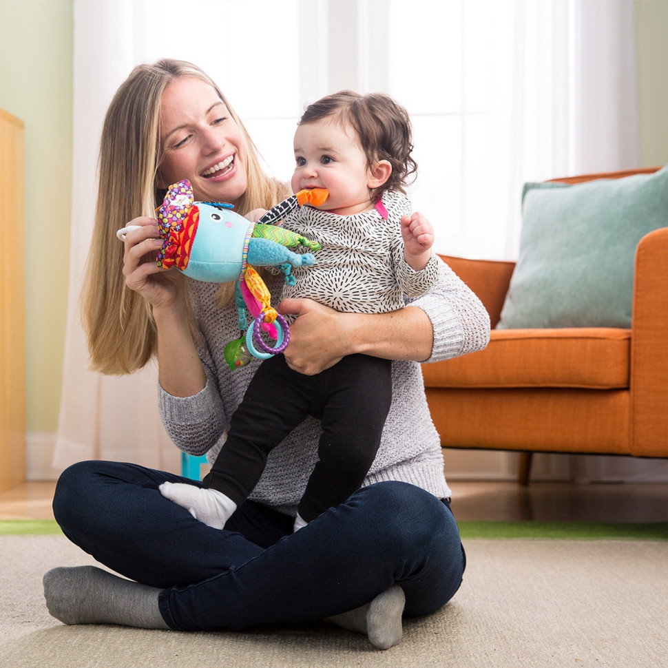 М'яка іграшка-підвіска Кальмар Lamaze L27068 із прорізувачем