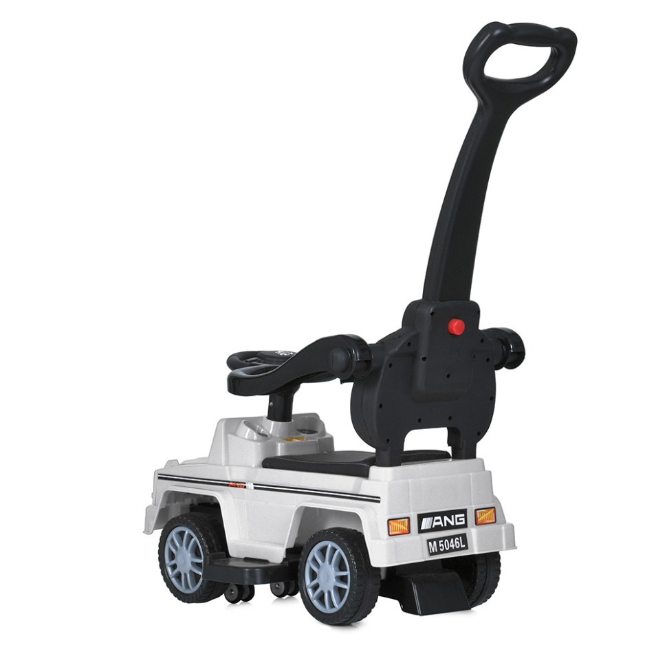 Дитяча каталка-толокар Bambi Racer M 5046L-1 білий, з батьківською ручкою