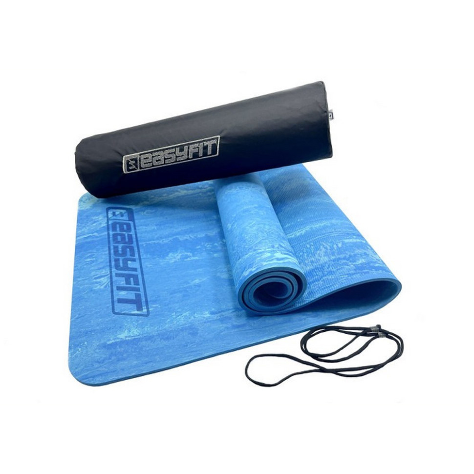 Килимок для йоги та фітнесу PER Premium Mat EasyFit EF-1930s-1-BL 8 мм, синій