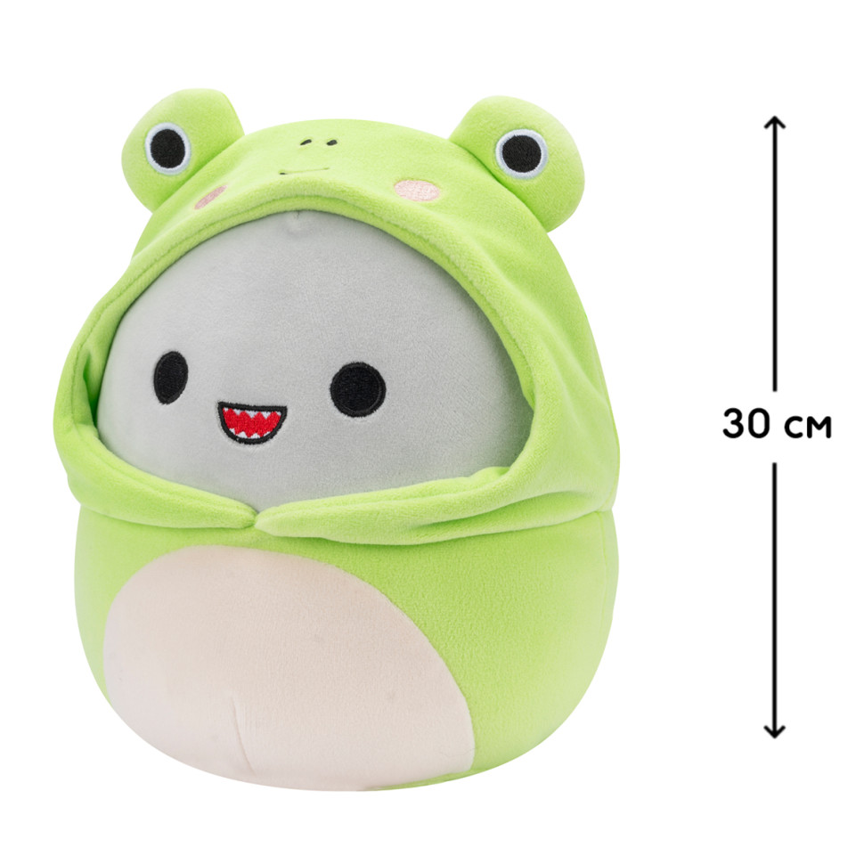 Мягкая игрушка Акула Гордон Squishmallows SQER00932, 30 см, в одежде