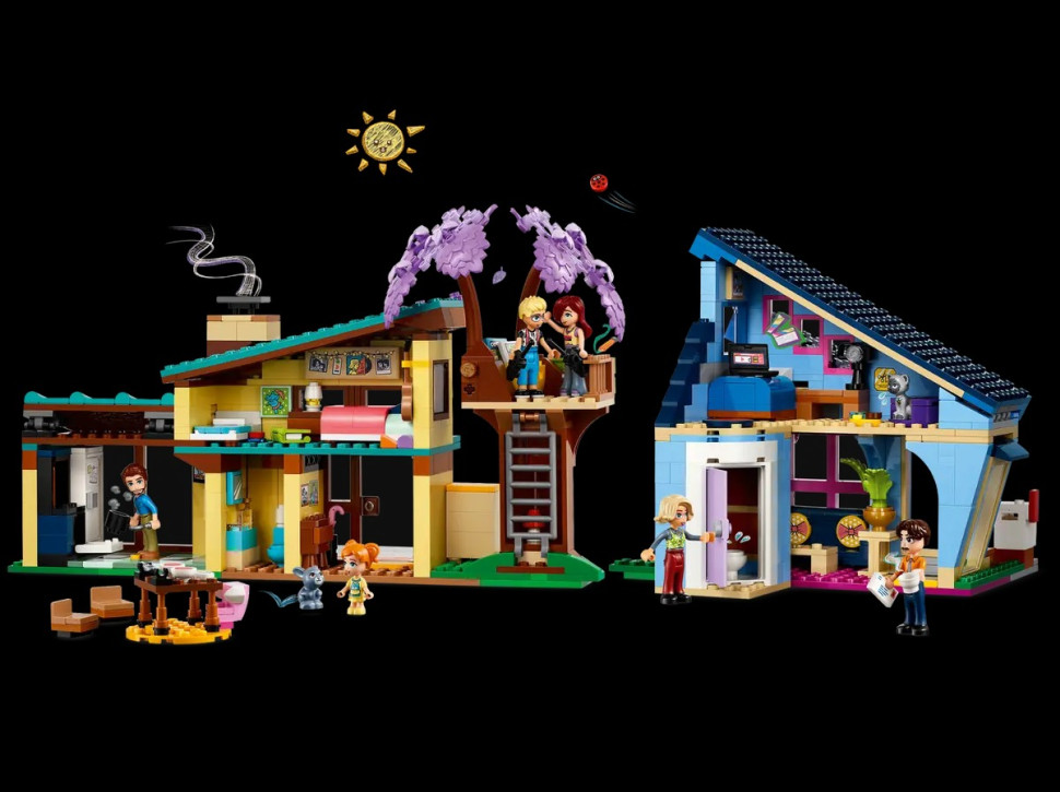 Конструктор LEGO Friends Родинні будинки Оллі й Пейслі 42620, 1126 деталей 