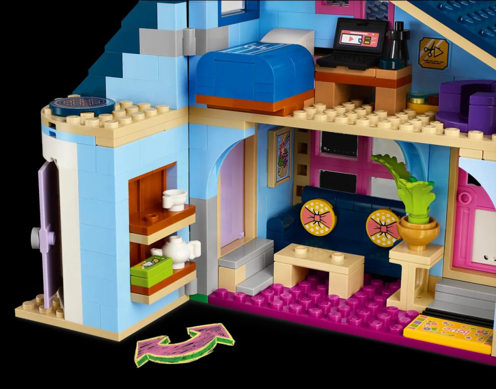 Конструктор LEGO Friends Родинні будинки Оллі й Пейслі 42620, 1126 деталей 