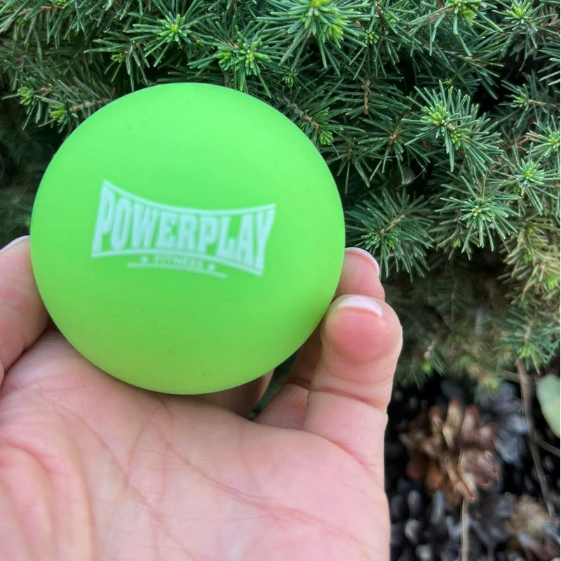 Масажний силіконовий м'яч PP-4354 Silicone Lacrosse Ball PowerPlay PP-4354_Green