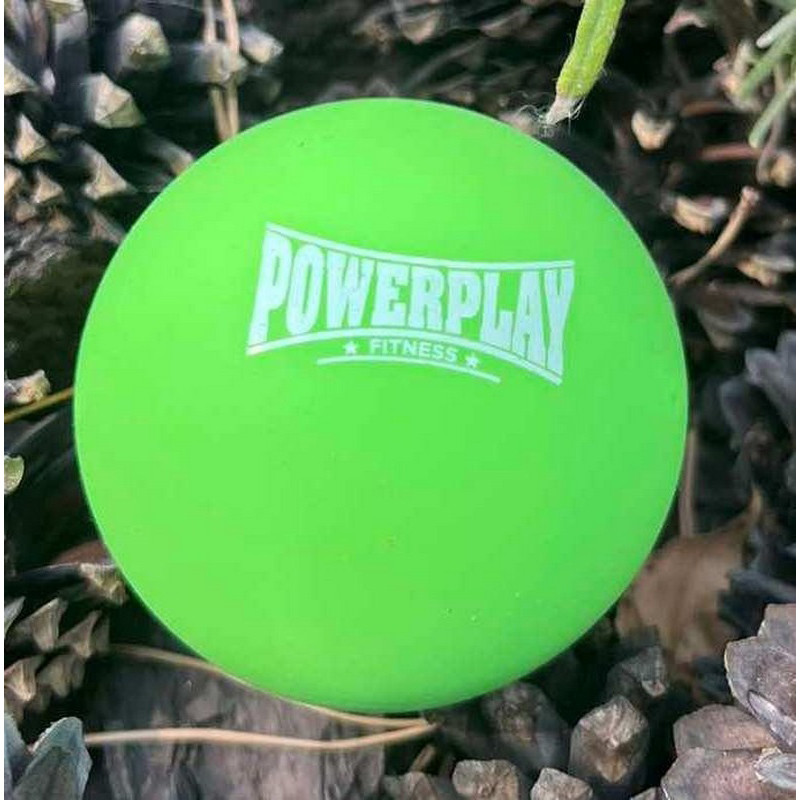 Масажний силіконовий м'яч PP-4354 Silicone Lacrosse Ball PowerPlay PP-4354_Green