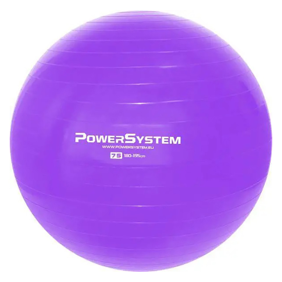М'яч для фітнесу та гімнастики Power System PS-4013_75cm_Purple