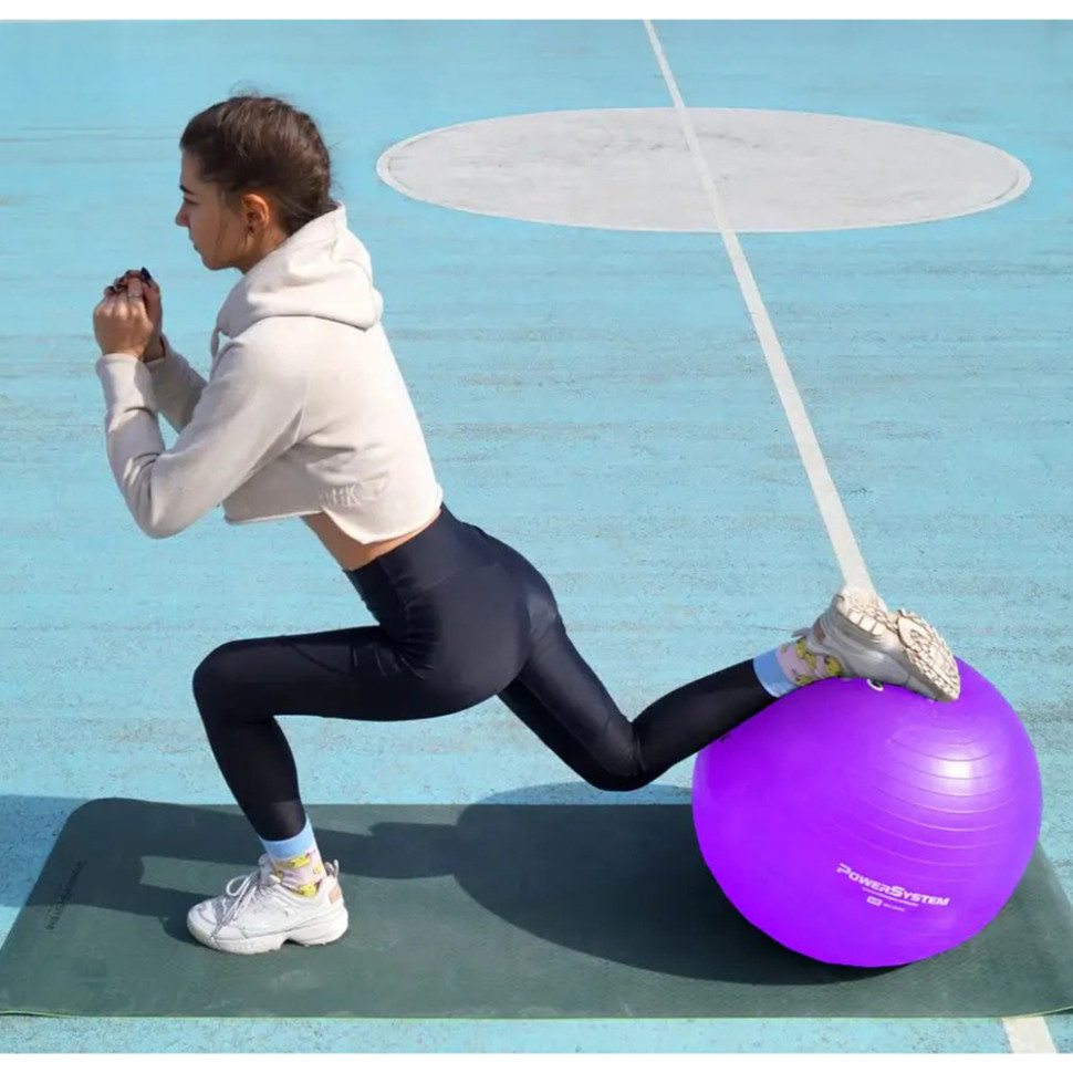 М'яч для фітнесу та гімнастики Power System PS-4013_75cm_Purple