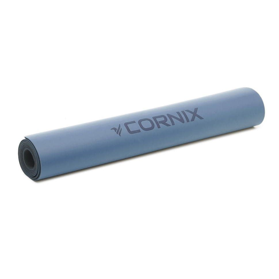 Килимок спортивний для йоги та фітнесу Cornix XR-0319 Blue 183 x 68 x 0.4 см