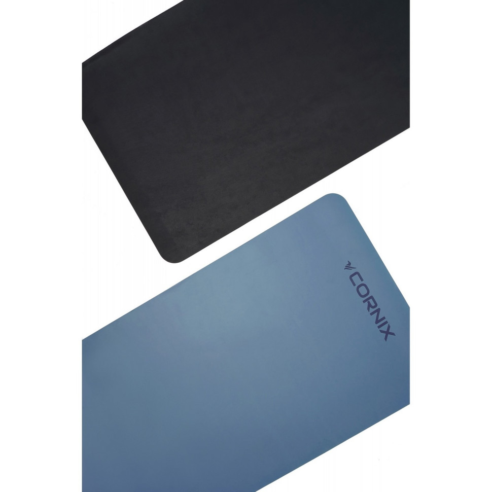 Килимок спортивний для йоги та фітнесу Cornix XR-0319 Blue 183 x 68 x 0.4 см
