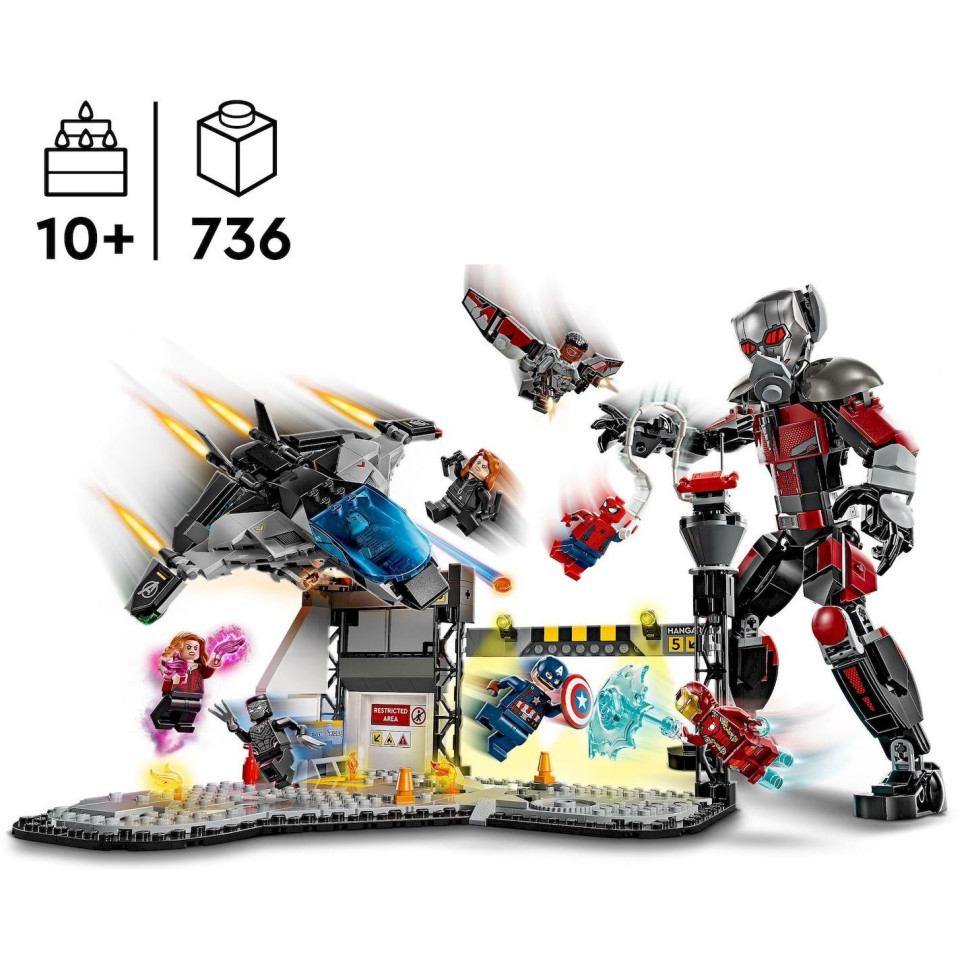 Конструктор LEGO Super Heroes Первый мститель: Противостояние Приключенческая битва 76314, 736 деталей
