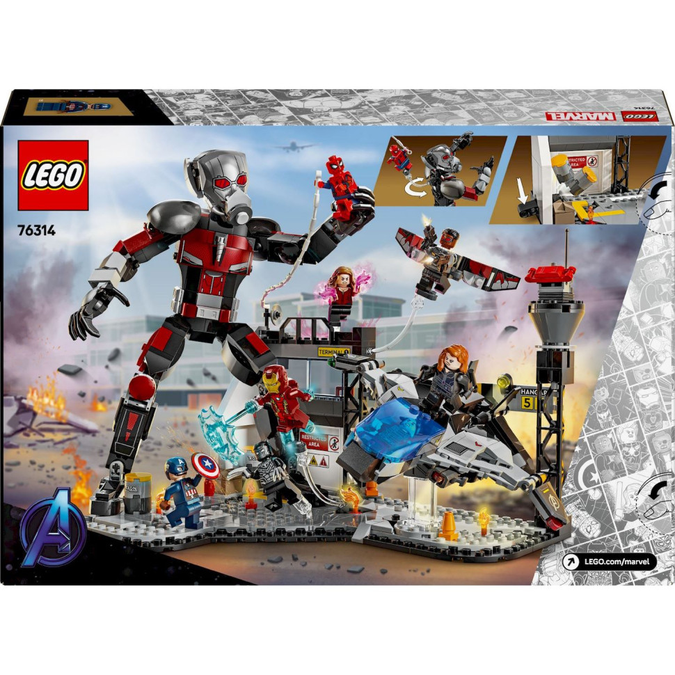 Конструктор LEGO Super Heroes Первый мститель: Противостояние Приключенческая битва 76314, 736 деталей