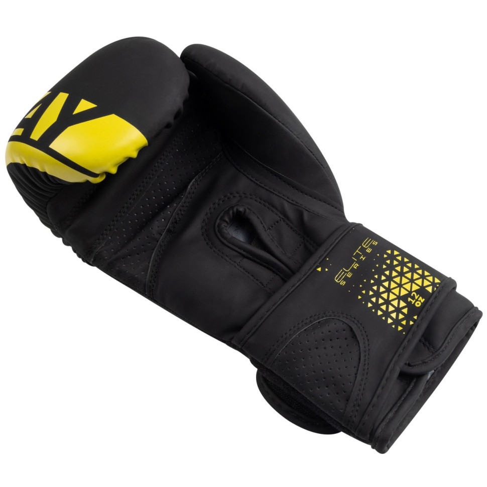 Боксерські рукавички 3086 Matt Challenger PowerPlay PP_3086_16oz_Bl/Yellow, Чорно-Жовті 16 унцій