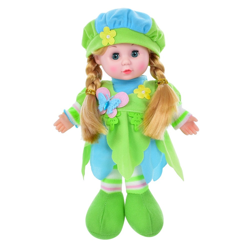 Дитяча Лялька Bambi LY3011(Green) м'яконабивна, 28 см, зелена