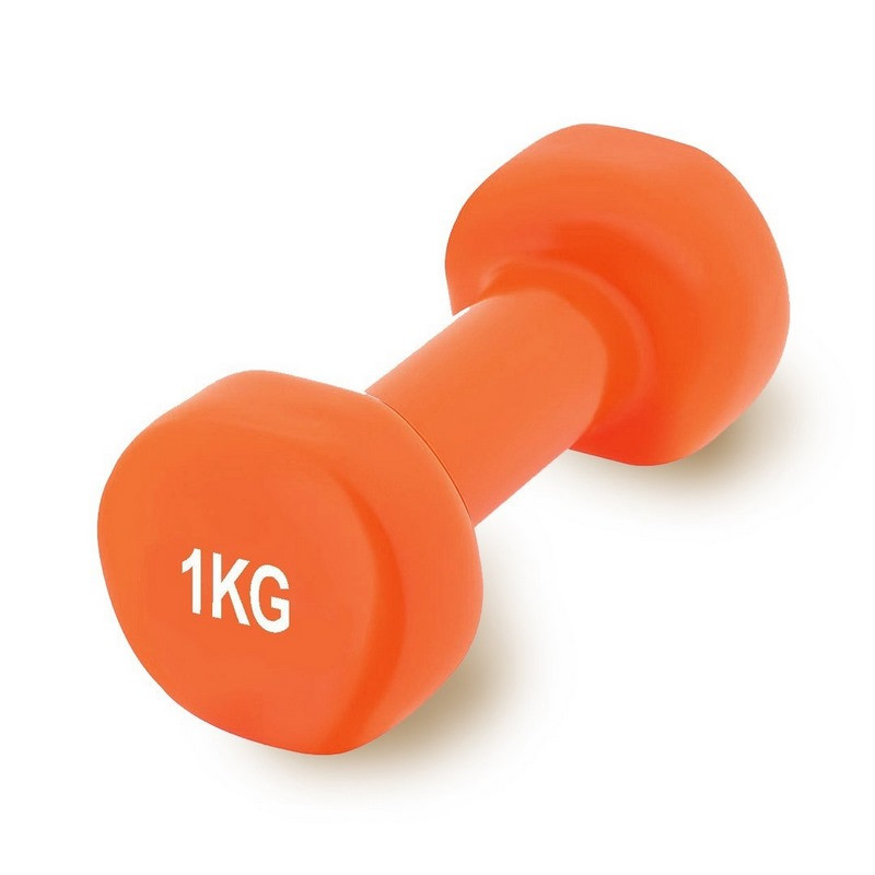 Гантель вінілова PowerPlay PP_4103_1kg, Помаранчева 1 кг