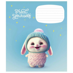 Тетрадь ученическая "Cute little animals" Школярик 012-3333K-1 в клетку, 12 листов