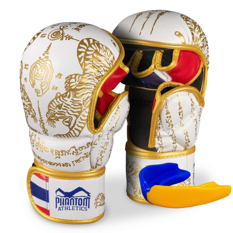 Перчатки для ММА Muay Thai Phantom PHMMAG2706-LXL White Gold, L/XL (капа в подарок)