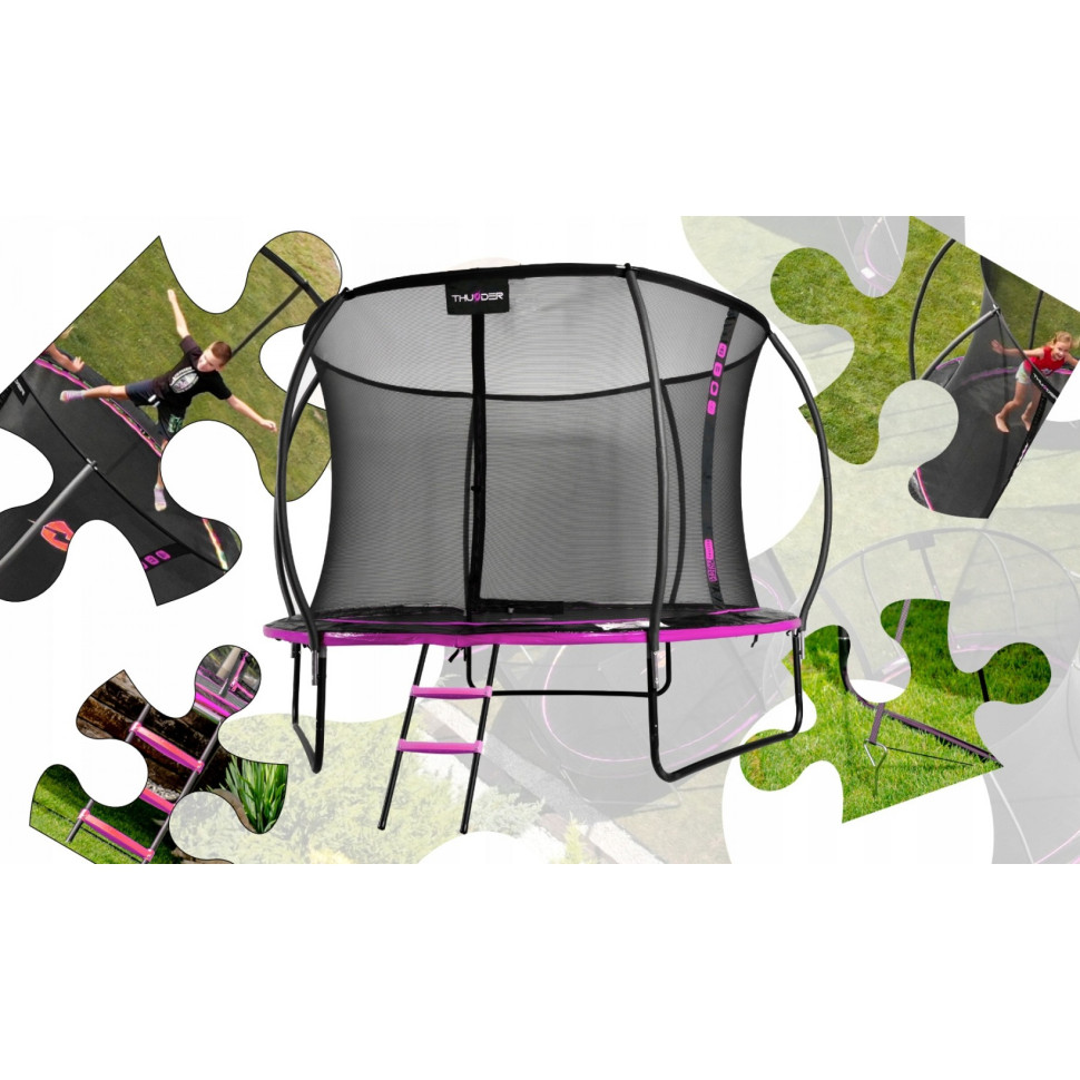 Батут с внутренней сеткой Thunder INSIDE-ULTRA-16FT-PINK Black/Pink 490 см 