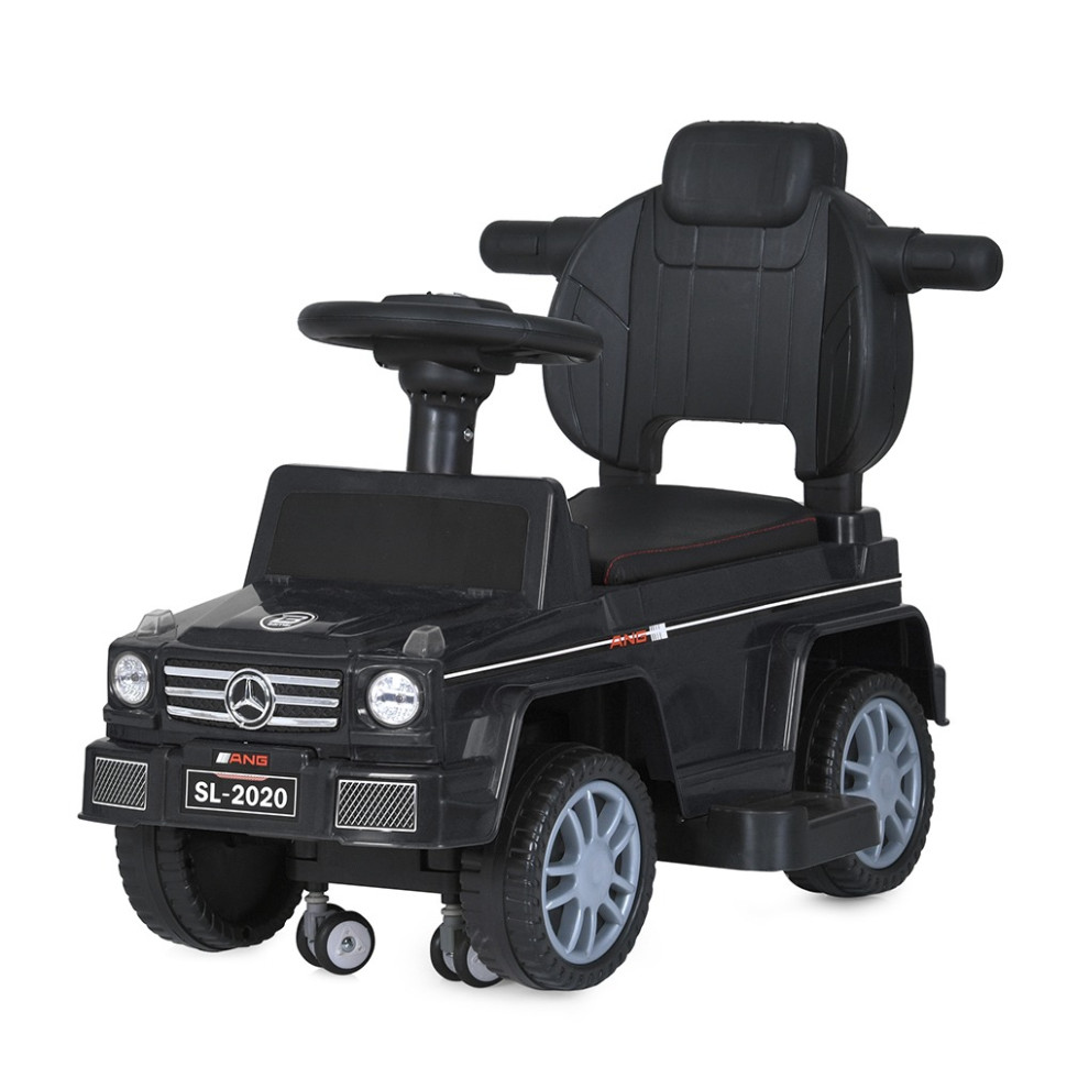 Дитяча каталка-толокар Bambi Racer M 5046L-2 чорний, з батьківською ручкою